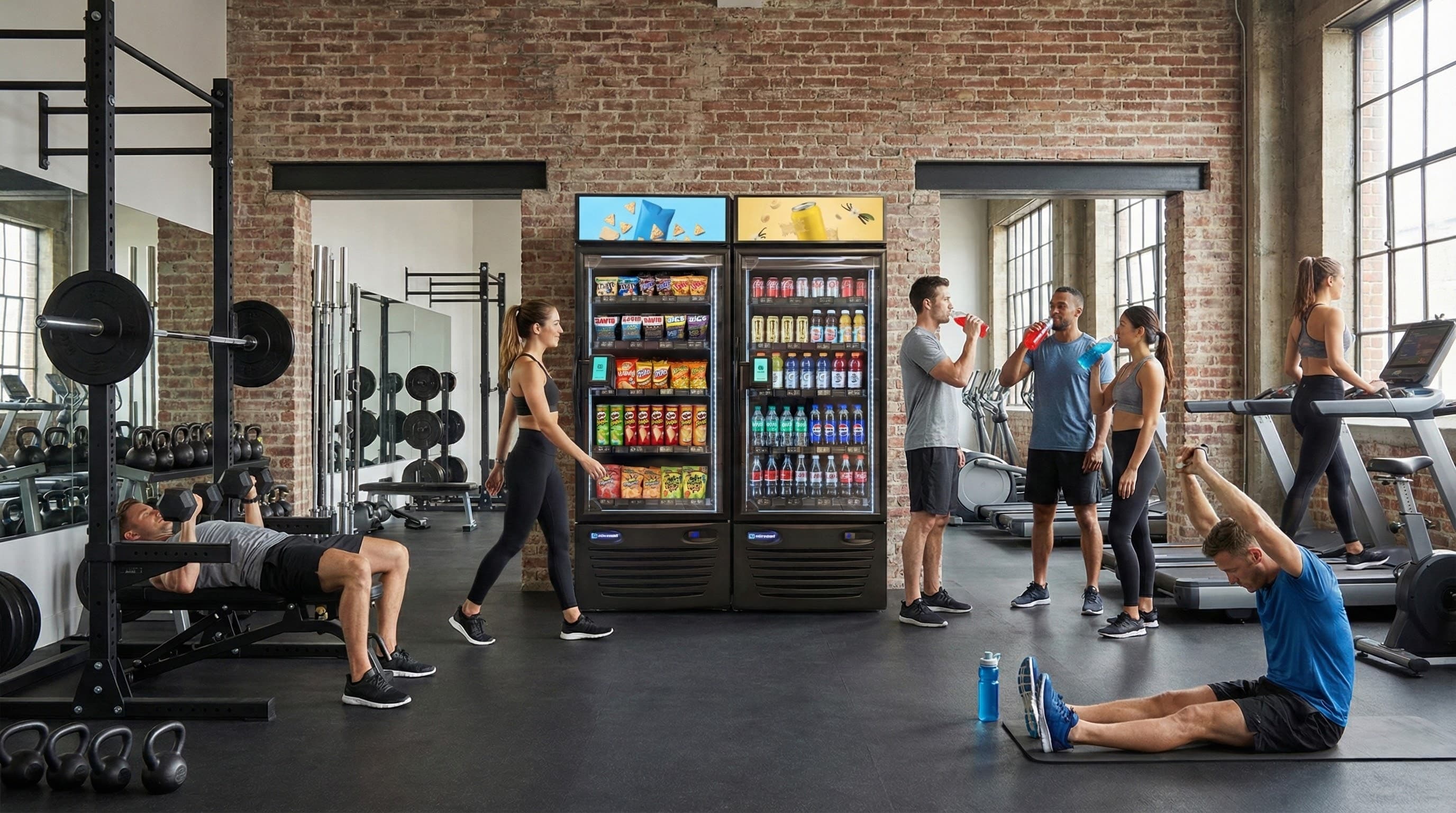 Gym with convenient food options